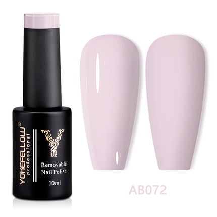 YOKEFELLOW 10ml Jelly Nude Gel Nail Polish High Quality Translucent Pink Nail Gel Varnish Soak Off UV Gel Polish Long Lasting
