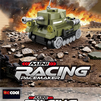 Spring Powered Mini Building Blocks Combat Aircraft Tank Series Desktop Model Kids Toy Adult Creative Gift Colorful Bags