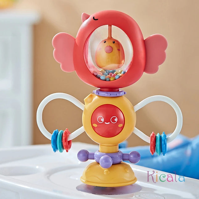 Baby Animal Style Suction Cup Rotating Toys Baby Toys Birthday Gift Bath Toys Educational Dining Table Toys for Baby 0 12 Months