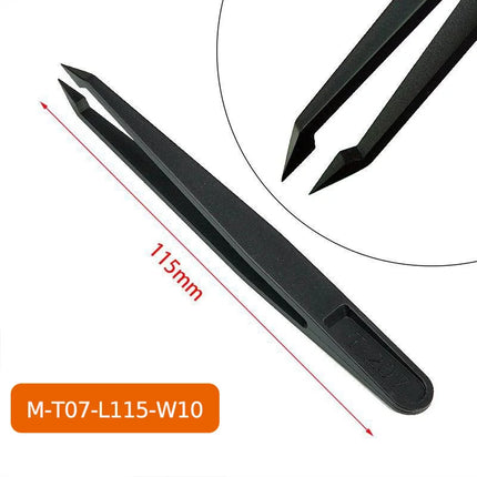 8pcs/Set Anti-Static ESD Plastic Tweezers Set Curved & Straight Forceps for Electronic PCB Repair Anti-Static Hand Tools