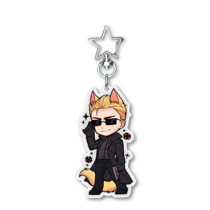 Resident Evil 6cm Acrylic Stand Keychain Leon Jill Chris Ada Game Figure Bag Pendant Decor Collection Gift For Fans