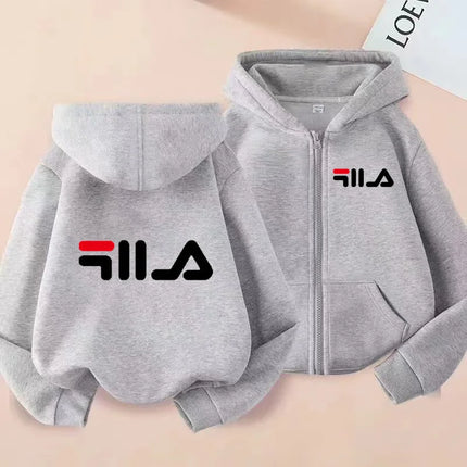 Children's Cardigan Hoodie Zipper Style Sweatshirt Boys Girls3-12Yrs Brand Sports Top Casual Fashion Charming Loose Coat Clothes