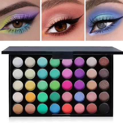 40 Colors Glitter Eyeshadow Palette Matte Waterproof Long Lasting Pressed Powder Cosmetics Kit Fashion Women Eye Makeup palette