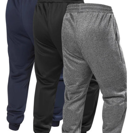 Casual for Autumn and Winter Men's Large Size Plus Velvet Pants Thermal Sports Thickened 2025 Sets Man Black Sweatpants Baggy