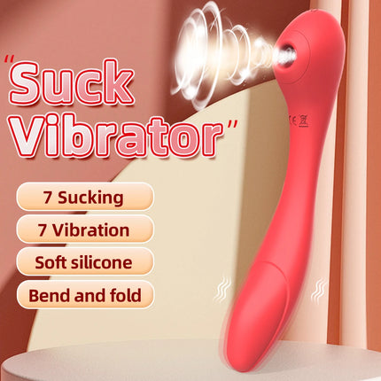 Clitoral Sucking Vibrators 2 IN 1 Adjustable G Spot Clit Clitoris Sucker For Women Dual Stimulation Sex Toys Goods for Adults 18