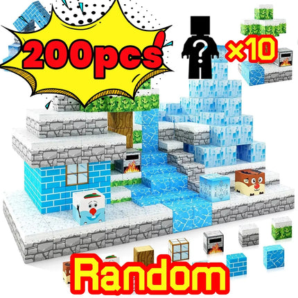 10-500 pcs World Magnetic Building Block Set Pixel Building Toy DIY Magnetic Cube Brick Construction Magnet Toy Birthday Gift