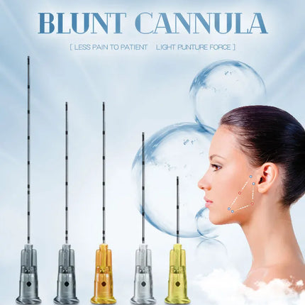 50pcs Micro Tip Blunt Cannula for Filler 18G 20G 21G 22G 23G 25G 27G 30G Disposable Sterile Nose/Lip Micro Cannula