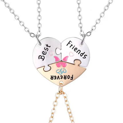 2/3pcs Friendship Necklaces for Women Girls Kawaii Best Friends Mom Daughter Pendant Chain BFF Jewelry Accessories Gifts 2025