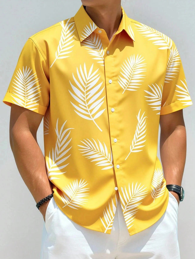 2026 Fashionable Hawaiian Shirt Unisex Funny and Personalized 3D-Printed Button-Down Shirt Beach Short-Sleeve Collared Shirt