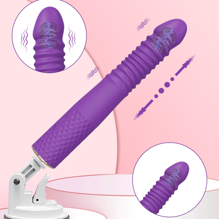 Automatic Telescopic Thrusting Realistic Dildo Vibrator for Women G Spot Clitoral Anal Stimulation Sex Machine Sex Toys Adult 18