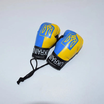 Simulation Boxing Glove Pendant Keychain Boxing Gym Match Flag Glove 10CM Bag Car Rearview Mirror Pendant Boxing Fan Gift