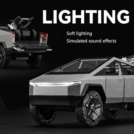 1:32 Simulated Pickup Truck And Rv Alloy Car Model Sound And Light Pull Back Toy Car Off-Road Vehicle Boys Collection Ornaments