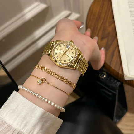 Stainless Steel Watch Strap Bracelets Vintage Woven Strap Bracelet for Women Daily Simple Versatile High-end Jewelry Girl's Gift