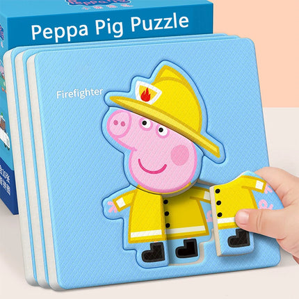 Peppa Pig Strange Paper Puzzle 3-6 Year Old Puzzle Early Education Cognition Children's Kindergarten Toy Gift