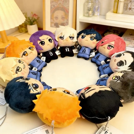 10cm Blue Lock Anime Game Plush Toy KeyChain Pendant Backpack Charm  Creative Birthday Gift Figure Doll