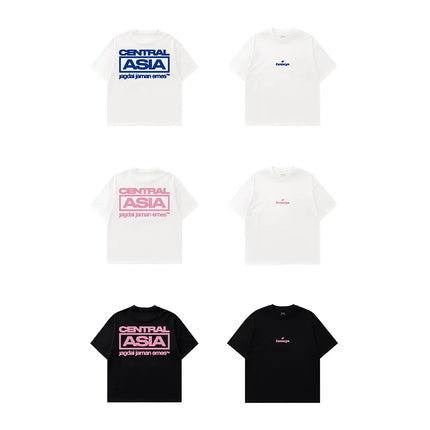 American Light Luxury Tops Trendy Brand Printed Cotton T-shirts Men Harajuku Y2K High Street Casual Oversize Short-sleeved Women