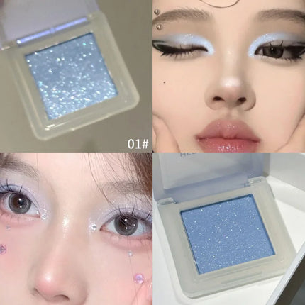Sexy Black Violet Eye Shadow Matte Wild Rose Pink Eyeshadow Shy Orange Eyes Makeup Easy To Color Blue Diamond Sparkle Eyeshadow