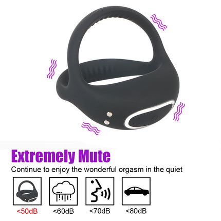 Bluetooth Cockring Vibrators For Men Penis Ring Cock Strapon Lock Medical Delay Exerciser Women Clit Anal Stimulator Sex Toys 18