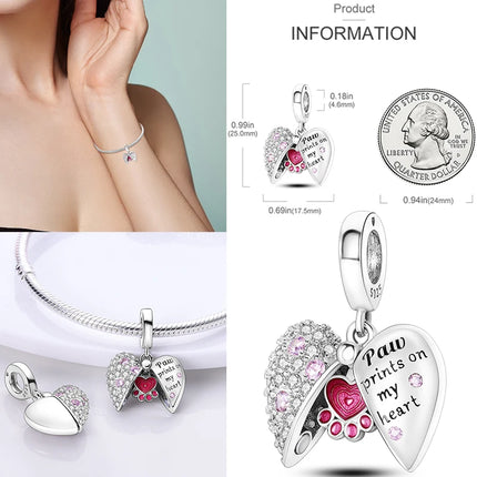 2025 New Charm 925 Sterling Silver Glow Firefly Travel Airplane Cat Paw Dragon Bead Fit Bracelet Bangle Necklace DIY Jewelry