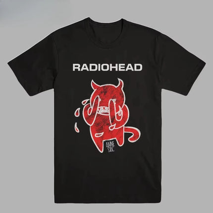 2025 American Vintage Radiohead OK Computer Albums 90s Graphics Summer New Vintage Fashion Men and Women Streetwear
