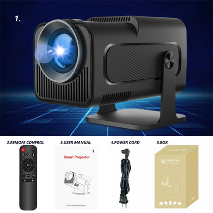 HY320mini 4K Android 11 Projector Native 1080P 390ANSI Dual Wifi6 BT5.0 1920*1080P Cinema portable Projetor upgrated HY300
