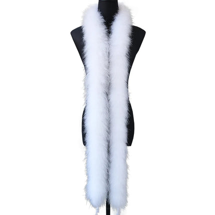 2M Soft Turkey Marabou Feather Boa 11-50g for Scarf Clothing Christmas Tree Decor Shawl Craft Costume Wedding Dress Plume Boas