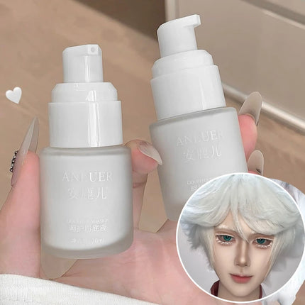 White Liquid Foundation Blending Pure Silky Creamy Matte Long-Wearing Transfer-Resistant for Stage Cosplay Halloween Makeup 30ml