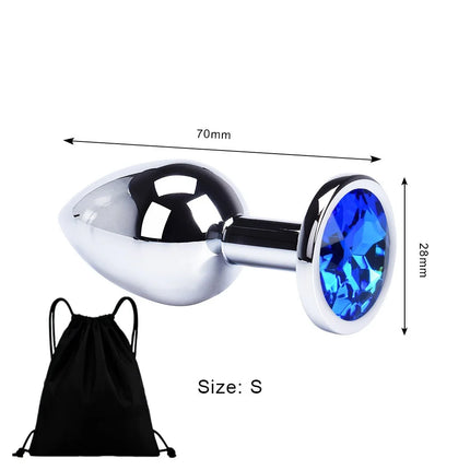 Anal Plug Jewelry Colorful Crystal Anal Plug Stimulator Anal Massage Dilatancy Toys G-point Massage Sex Wellness Adult Pleasure