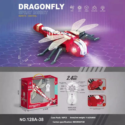 Remote Control Spraying Insect Toy Bee Spider Dragonfly Octopus Children's Gift Toys Educational Interactive Playtime