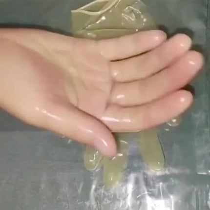 Big Sales!!! Super Thin Oiled Shiny Transparent Super Thin Latex Gloves Male To Female Sheer Cosplay Kigurumi Fetish Gloves