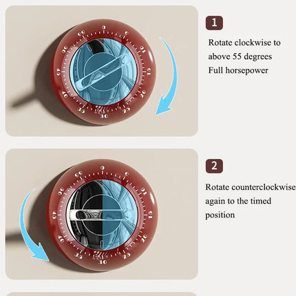 Magnetic Kitchen Timer Manual Countdown Alarm Clock Digital Timer Mechanical Cooking Timer Study Stopwatch Cooking Shower