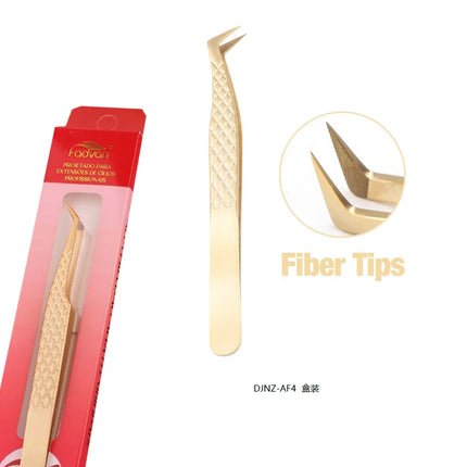 FADVAN Precision Fiber Tip Tweezer for Eyelash Extensions Professional Eyelash Tweezers Antistatic Straight