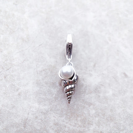 Charm Pendant Shell With Freashwater Pearl New Fine Jewelry 925 Sterling Silver Oceans Gift For Women Men