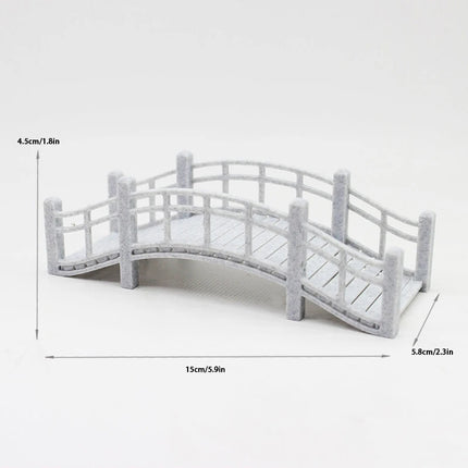 1PC DIY Terrarium Ornaments Miniature Small Bridge Figurine Fairy Garden Bonsai Rockery Lanscaping For Room Decoration