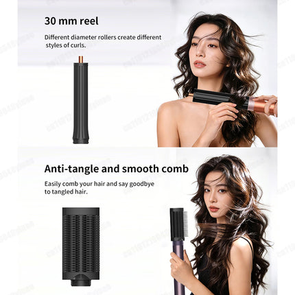 SenCiciMen X19 Multi Hair Styler Curling Iron Hair Hot Air Brush Curling Barrel With Comb Nozzles HairDryer for Voluminous Style