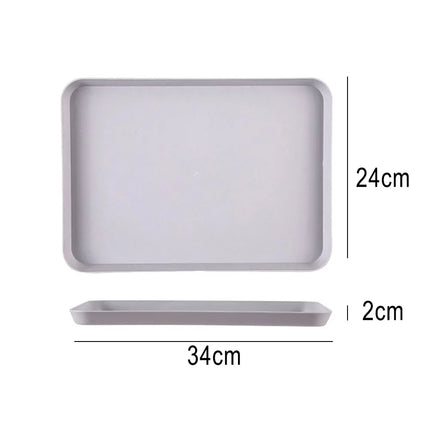 Rectangular Serving Tray Square Tray Anti Slip Scratch Resistant Plastic Food Serving Tray Home Tea Fruit Dessert Tray