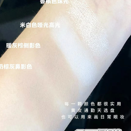 VEECCI 4 Color Contour Palette Powder Matte Shimmer Bronzer Highlighter Brighten  Nude Tones Longlasting Facial  Makeup