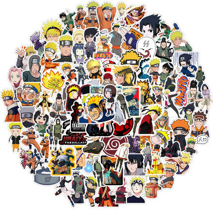 50/100PCS Naruto Anime Sasuke Decals Graffiti Stickers Phone Guitar Laptop Notebook Suitcase Waterproof Sticker Kids Toys