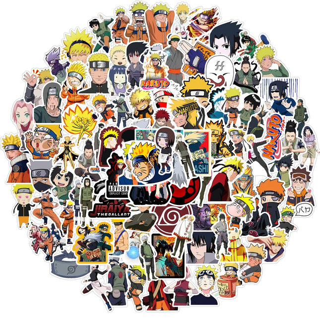 50/100PCS Naruto Anime Sasuke Decals Graffiti Stickers Phone Guitar Laptop Notebook Suitcase Waterproof Sticker Kids Toys