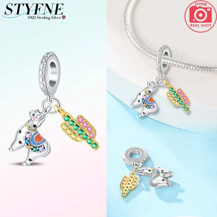 925 Sterling Silver Egyptian Pyramid Mummy Pharaoh Charms Beads Pendant Fit Original Bracelets DIY Jewelry Fine Gift