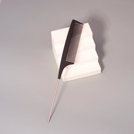 1pc hair styling pointed tail comb, steel needle pointed tail comb, hair salon styling tool, special for real hair wigs