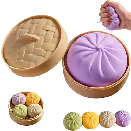 Giant Dumpling Squishy Toys Anxiety Relief Fidget Toy Simulation Food Steamed Stuffed Bun Soft Squeeze Decompression Dough Toy