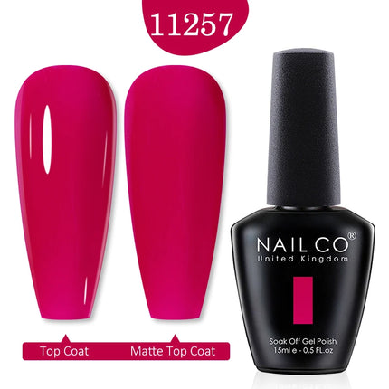 NAILCO Red Colors Series 15ML Nail Gel Polish Nail Supplies Semi Permanent For Nail Art Manicure Soak Off LED UV Hybrid Varnish