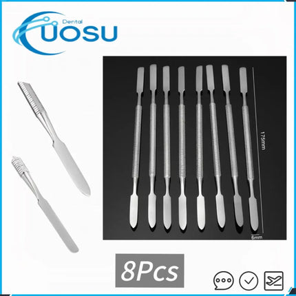 5/10Pcs Stainless Steel Mixing Spatula Tool Spatuler Rod Dental Nail Art Makeup Foundation Eyeshadow Mixing Stick Color Tools
