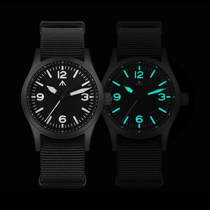Militado New ML05 PVD Black Quartz Wristwatch VH31 Movement Sapphire Mirror BGW9 316L Case Waterproof 38Mm Vintage Watch