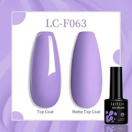 LILYCUTE 7ML Glitter Gel Nail Polish Sparkling Semi Permanent UV Gel Colorful Shinning Gel Varnish Nail Art Soak Off UV LED Gel