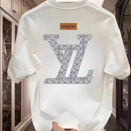 T-shirt Men's High-end Short Sleeved Brand Classic Printed Pure Cotton Casual Versatile Round Neck Short Sleeved Shirt 2026 New