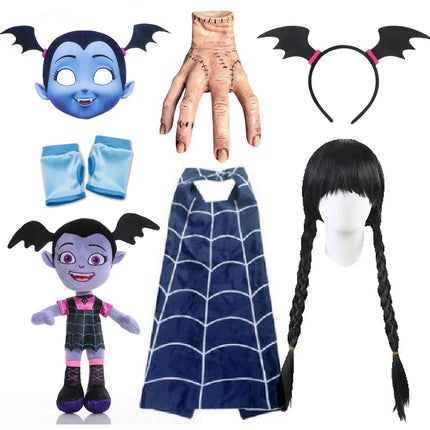 Vampirina Cosplay Dress Girl Kids Princess Charms Dress Up Christmas Vampire Halloween Costume Children Carnival Party