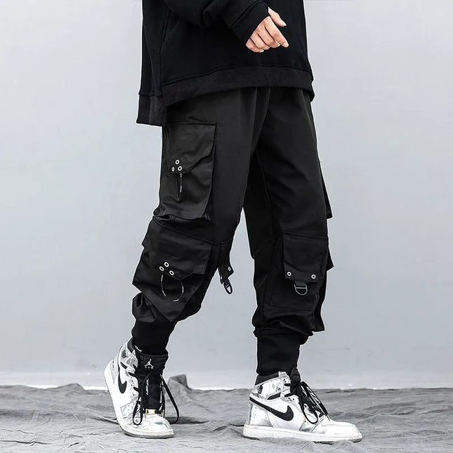 Harajuku Casual Pants Mens Multi-pocket Cargo Pants Joggers Sweatpants Fashion Men Streetwear Male Trend Hip-Hop Loose Trousers