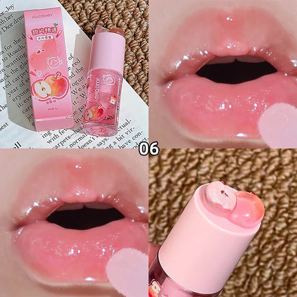 Jojo Diary Fruit Scented Lip Oil: Provides Hydration and Moisturizing, Preventing Chapped Lips and Improving Wrinkles, and Is a Korean-Style Water Gloss Lip Gloss Suitable for Winter Lip Care.